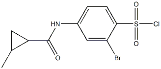 2-bromo-4-[(2-methylcyclopropane)amido]benzene-1-sulfonyl chloride Structural