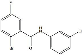 2-bromo-N-(3-chlorophenyl)-5-fluorobenzamide Structural