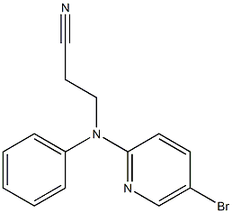 3-[(5-bromopyridin-2-yl)(phenyl)amino]propanenitrile Structural