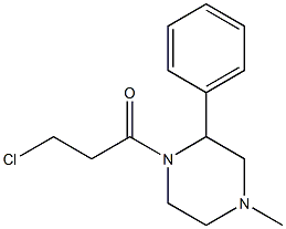 3-chloro-1-(4-methyl-2-phenylpiperazin-1-yl)propan-1-one Structural