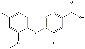 3-fluoro-4-(2-methoxy-4-methylphenoxy)benzoic acid Structural