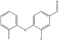 3-fluoro-4-(2-methylphenoxy)benzaldehyde Structural