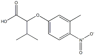 3-methyl-2-(3-methyl-4-nitrophenoxy)butanoic acid Structural