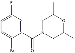 4-(2-bromo-5-fluorobenzoyl)-2,6-dimethylmorpholine