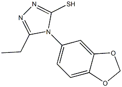 4-(2H-1,3-benzodioxol-5-yl)-5-ethyl-4H-1,2,4-triazole-3-thiol Structural