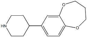 4-(3,4-dihydro-2H-1,5-benzodioxepin-7-yl)piperidine Structural