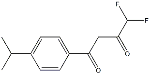 4,4-difluoro-1-[4-(propan-2-yl)phenyl]butane-1,3-dione Structural