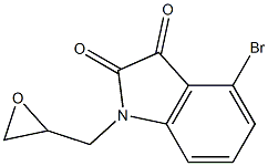 4-bromo-1-(oxiran-2-ylmethyl)-2,3-dihydro-1H-indole-2,3-dione