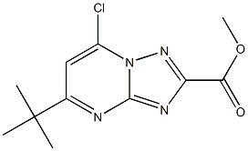 methyl 5-tert-butyl-7-chloro[1,2,4]triazolo[1,5-a]pyrimidine-2-carboxylate Structural