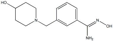 N'-hydroxy-3-[(4-hydroxypiperidin-1-yl)methyl]benzenecarboximidamide Structural