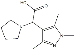 pyrrolidin-1-yl(1,3,5-trimethyl-1H-pyrazol-4-yl)acetic acid Structural