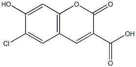 6-Chloro-7-hydroxy-2-oxo-2H-chromene-3-carboxylic acid Structural