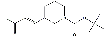 3-(1-Boc-piperidin-3-yl)acrylic acid Structural