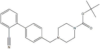 4-(2'-Cyano-biphenyl-4-ylmethyl)-piperazine-1-carboxylic acid tert-butyl ester Structural