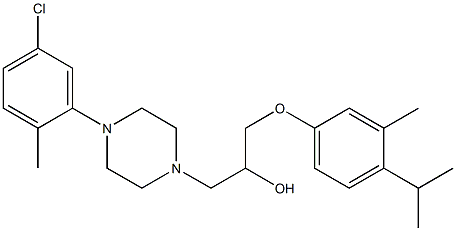 1-[4-(5-chloro-2-methylphenyl)-1-piperazinyl]-3-(4-isopropyl-3-methylphenoxy)-2-propanol
