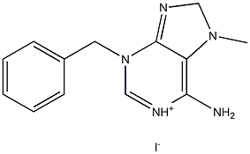 3-Benzyl-7-methyl  adeninium  iodide Structural