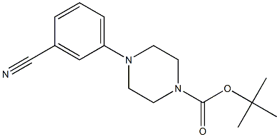 tert-butyl 4-(3-cyanophenyl)tetrahydro-1(2H)-pyrazinecarboxylate Structural