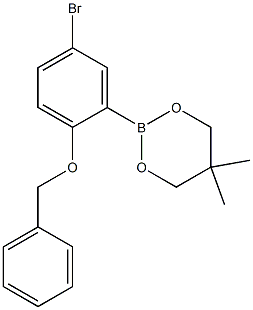 2-(2-Benzyloxy-5-bromophenyl)-5,5-dimethyl-1,3,2-dioxaborinane Structural