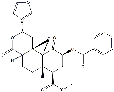 (2S,4aR,6aR,7R,9S,10aS,10bR)-Methyl 9-(benzoyloxy)-2-(furan-3-yl)-dodecahydro-6a,10b-dimethyl-4,10-dioxo-1H-benzo[f]isochromene-7-carboxylate Structural