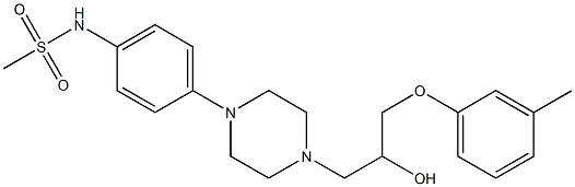 1-[4-[4-(Methylsulfonylamino)phenyl]-1-piperazinyl]-3-(3-methylphenoxy)-2-propanol