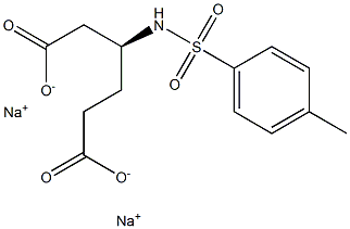 [S,(+)]-3-[(p-Tolylsulfonyl)amino]hexanedioic acid disodium salt Structural