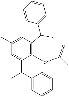 4-Methyl-2,6-bis(1-phenylethyl)phenol acetate Structural