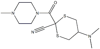 2-[(4-Methylpiperazin-1-yl)carbonyl]-5-(dimethylamino)-1,3-dithiane-2-carbonitrile Structural