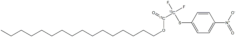 Hexadecyl 2,2-Difluoro-2-((4-nitrophenyl)thio)acetate-13C2 Structural
