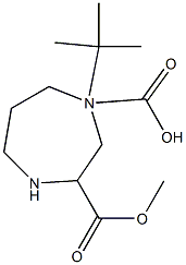 Hexahydro-1H-1,4-diazepine-1,3-dicarboxylic Acid 1-(1,1-Dimethylethyl) 3-Methyl Ester Structural