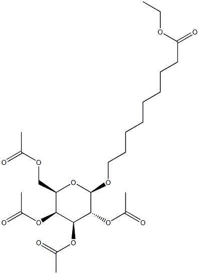 (8-Ethoxycarbonyloctyl)-2,3,4,6-tetra-O-acetyl-b-D-galactopyranoside Structural