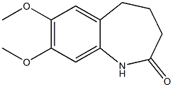 7,8-Dimethoxy-2,3,4,5-tetrahydro-2-benzazepinone Structural