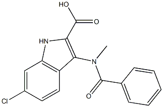 3-(benzoylmethylamino)6-chloro-1H-indole-2-carboxylic acid