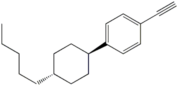 4-(trans-4-n-Pentylcyclohexyl)phenylacetylene Structural