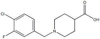 1-(4-chloro-3-fluorobenzyl)piperidine-4-carboxylic acid Structural