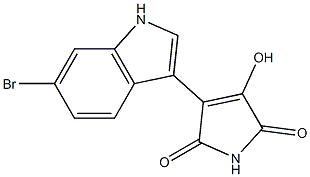 3-(6-bromo-1H-indol-3-yl)-4-hydroxy-1H-pyrrole-2,5-dione Structural