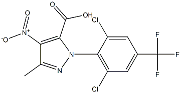 1-[2,6-DICHLORO-4-(TRIFLUOROMETHYL)PHENYL]-3-METHYL-4-NITRO-1H-PYRAZOLE-5-CARBOXYLICACID Structural