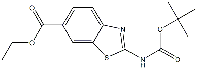 2-Boc-amino-benzothiazole-6-carboxylic acid ethyl ester Structural