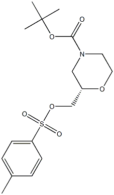 2-(S)-(TOLUENE-4-SULFONYLOXYMETHYL)-MORPHOLINE-4-CARBOXYLIC ACID TERT-BUTYL ESTER Structural