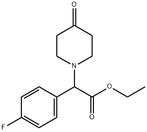 ETHYL (4-FLUOROPHENYL)-(4-OXO-PIPERIDIN-1-YL)ACETATE Structural