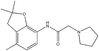 2-(1-pyrrolidinyl)-N-(2,2,4-trimethyl-2,3-dihydro-1-benzofuran-7-yl)acetamide Structural