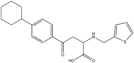 4-(4-cyclohexylphenyl)-4-oxo-2-[(2-thienylmethyl)amino]butanoic acid Structural