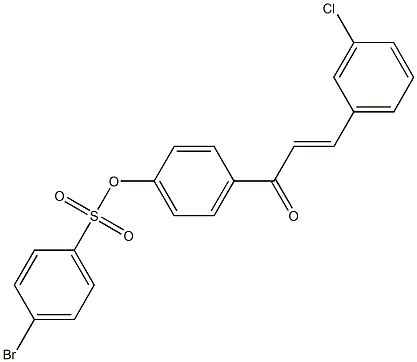 4-[(E)-3-(3-chlorophenyl)-2-propenoyl]phenyl 4-bromobenzenesulfonate