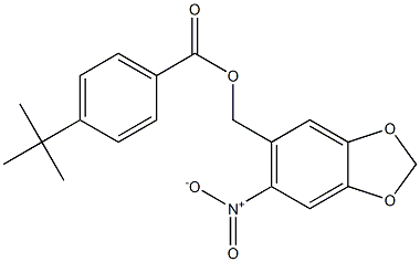 (6-nitro-1,3-benzodioxol-5-yl)methyl 4-(tert-butyl)benzenecarboxylate Structural