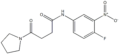 N-(4-fluoro-3-nitrophenyl)-4-oxo-4-(1-pyrrolidinyl)butanamide