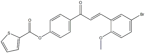 4-[(E)-3-(5-bromo-2-methoxyphenyl)-2-propenoyl]phenyl 2-thiophenecarboxylate