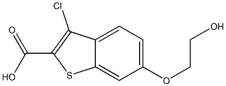 6-(2-hydroxyethoxy)-3-chlorobenzo[b]thiophene-2-carboxylic acid