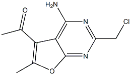 1-[4-amino-2-(chloromethyl)-6-methylfuro[2,3-d]pyrimidin-5-yl]ethan-1-one