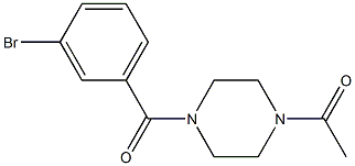 1-acetyl-4-(3-bromobenzoyl)piperazine Structural