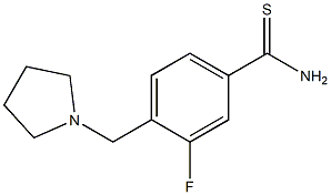 3-fluoro-4-(pyrrolidin-1-ylmethyl)benzenecarbothioamide