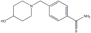 4-[(4-hydroxypiperidin-1-yl)methyl]benzenecarbothioamide Structural